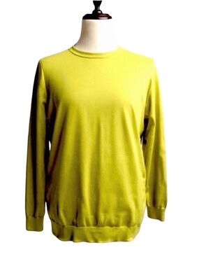 Versace Men's Luxe Crewneck Sweater - XXL - Iconic Chartreuse